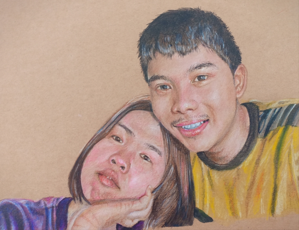 วาดภาพเหมือน Portrait - วาดภาพเหมือน สีไม้บนกระดาษ จัดส่งฟรี - 16