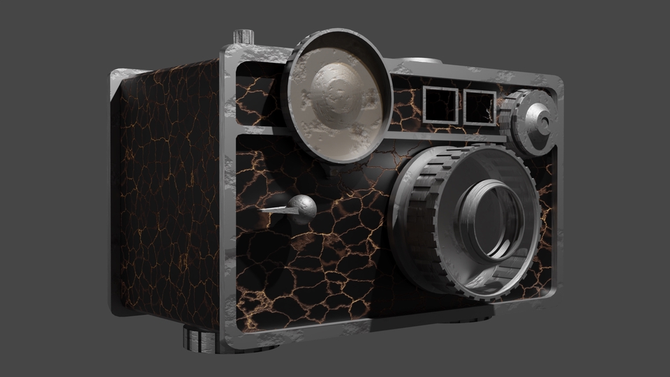 รับทำโมเดล 3d กล้องฟิล์มเก่า 3d model 3d packshot