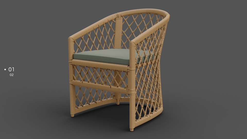 Kursi rotan 3d model, desain interior, desain cafe, desain rumah, desain kantor, jasa desain interior, jasa arsitek, freelance.