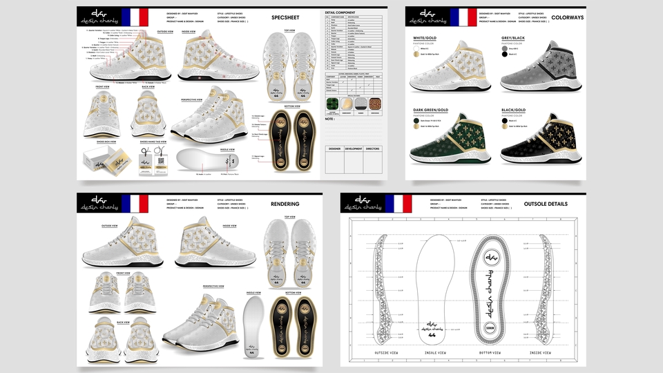 Gambar dan Ilustrasi - KONSEP DESAIN SEPATU MODERN DAN TRENDI DENGAN PAKET TEKNOLOGI DAN RENDER UNTUK MANUFACTURE - 21