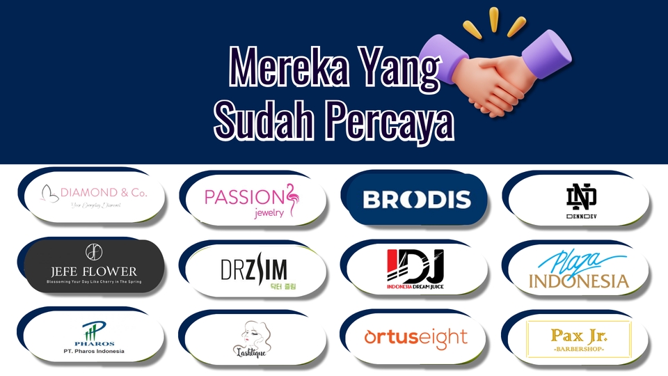 Jasa digital marketing - Daftar klien yang sudah percaya dengan layanan iklan di Instagram, Facebook, Google Ads, Google Shopping, dan lain sebagainya.
