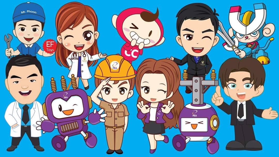 ออกแบบ Character & Mascot - รับออกแบบ Character & Mascot หลายสไตล์ - 21