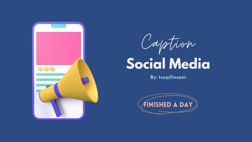 Caption Sosial Media - Caption Social Media - 1 Hari Selesai - Instagram, Tiktok, Pamflet, Dll - 1