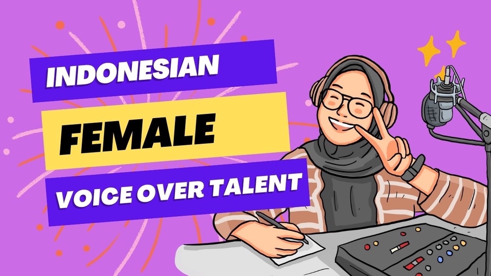 Sulih suara (dubbing, looping) - Voice Over Wanita Indonesia-English | Hasil Jernih Proses Cepat | - 1