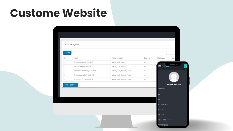 Jasa pembuatan website professional dan custom untuk perusahaan dan toko online.