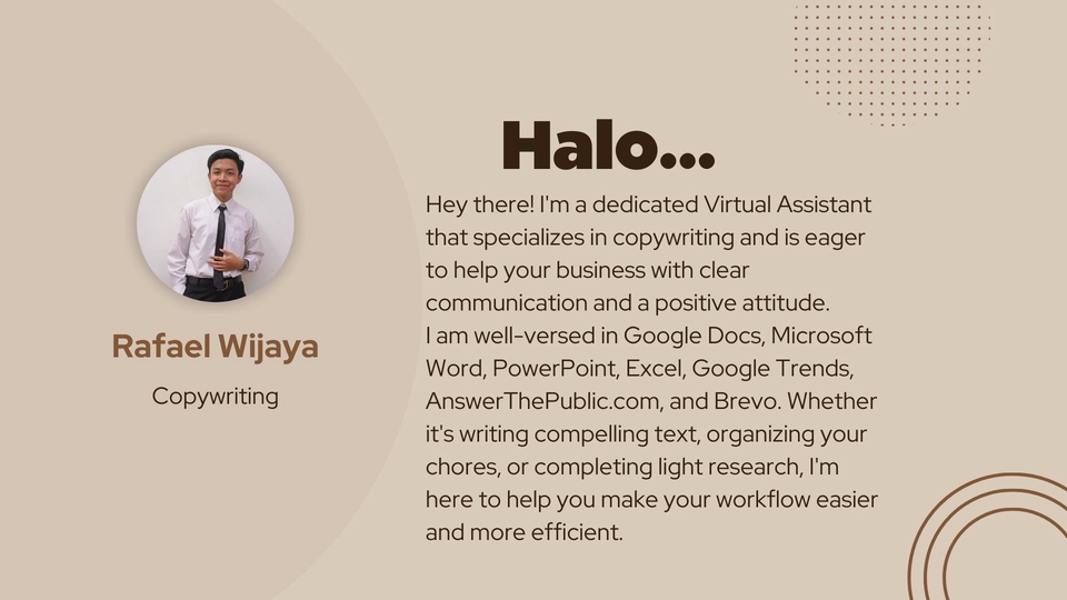 Jasa Copywriting Profesional Indonesia: Rafael Wijaya, Konten Writer & Penulis Artikel SEO