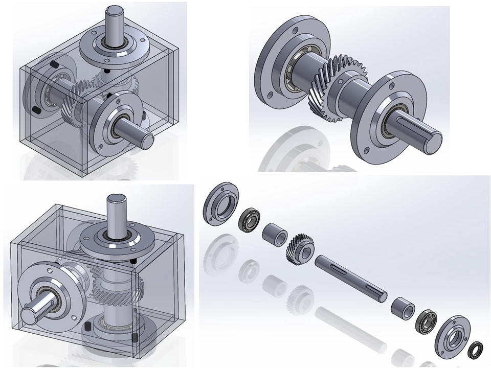 เขียนแบบวิศวกรรมและออกแบบโครงสร้าง - ออกแบบ/เขียนแบบ เครื่องจักรกล,Product 3D Model ด้วยโปรแกรม Auto cad and Solidworks - 3