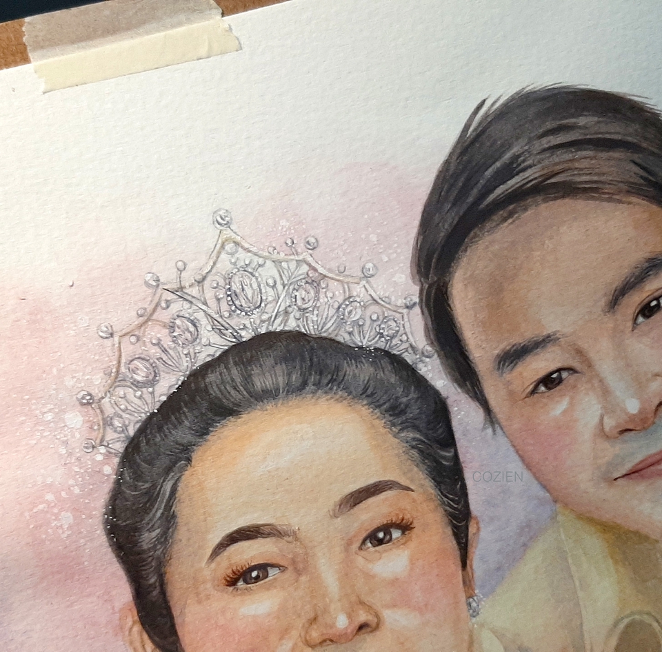 วาดภาพเหมือน Portrait - Portrait Watercolor : รับวาดภาพหลากหลาย เน้นคุณภาพ - 7