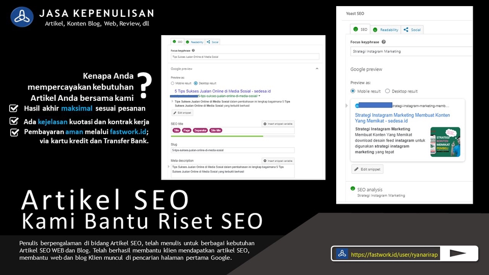 Penulisan Konten - Penulisan Artikel, Copywriting, Content Blog, Content Website, Deskripsi Produk, segala kategori - 3