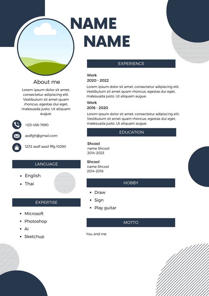 ทำ Portfolio - ออกแบบ Resume&Portfolio - 4