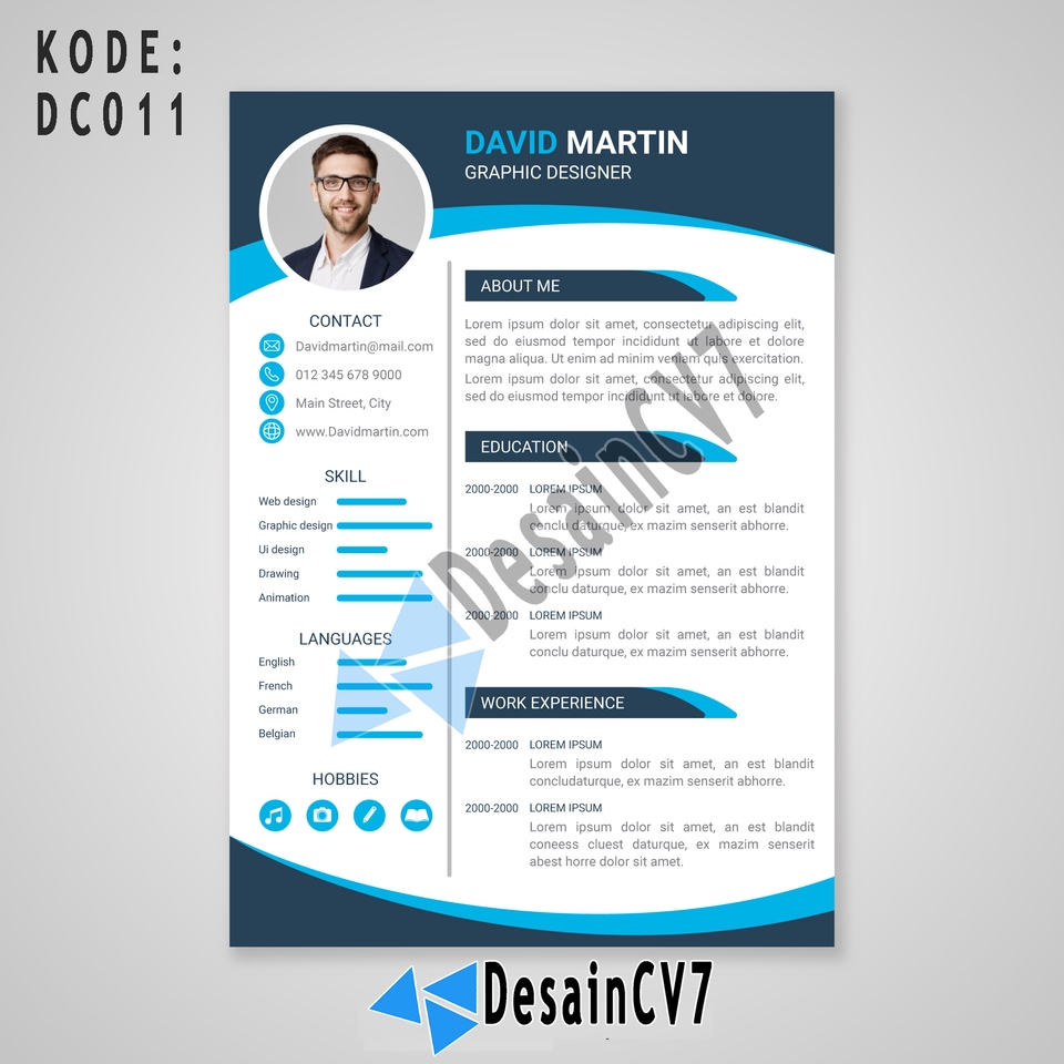 Portfolio & Resume - Desain Curriculum Vitae (CV) Proses 1 Hari - 5