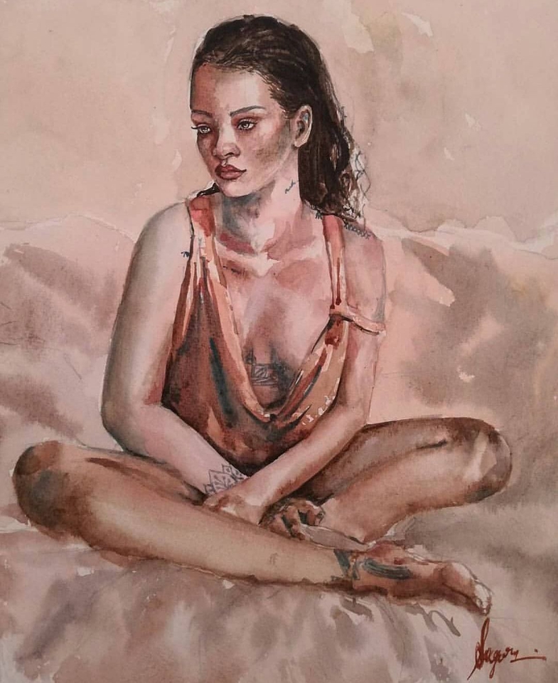 รับวาดภาพเหมือน สีน้ำ สีน้ำมัน งานศิลปะ ภาพวาดคน