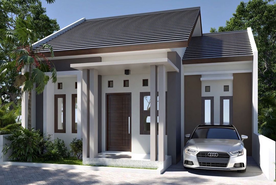 3D & Perspektif - 3D Exterior design low - 2