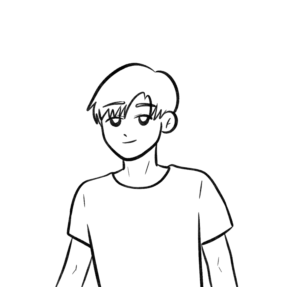 รับวาดรูปการ์ตูนอนิเมะชาย สไตล์มินิมอล วาดรูปการ์ตูนน่ารัก วาดภาพลายเส้น จ้างวาดรูป