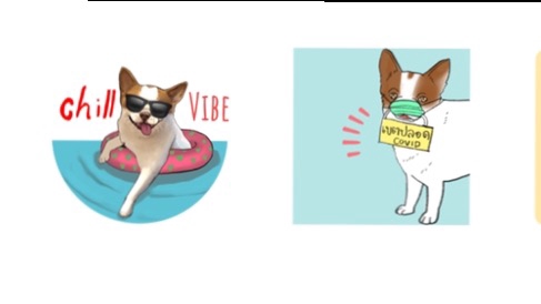 ออกแบบสติ๊กเกอร์ไลน์ สัตว์เลี้ยง น่ารัก สไตล์การ์ตูน