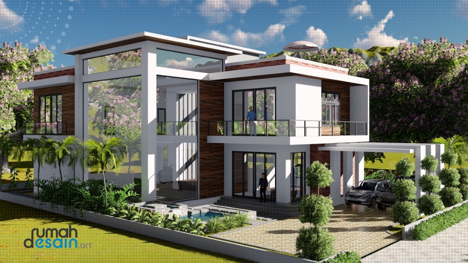 3D & Perspektif - Desain Rumah Modern Minimalis, Cafe, Villa, Restoran. Selesai 1 hari - 27