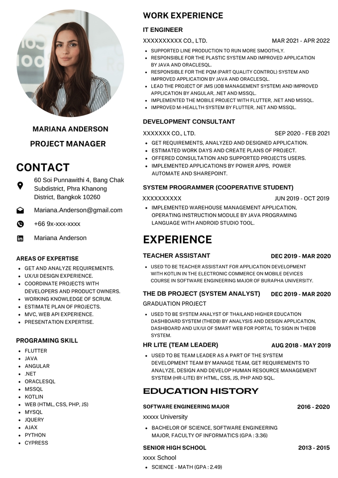 Portfolio & Resume - Resume สำหรับสายโปรแกรมเมอร์ - 8