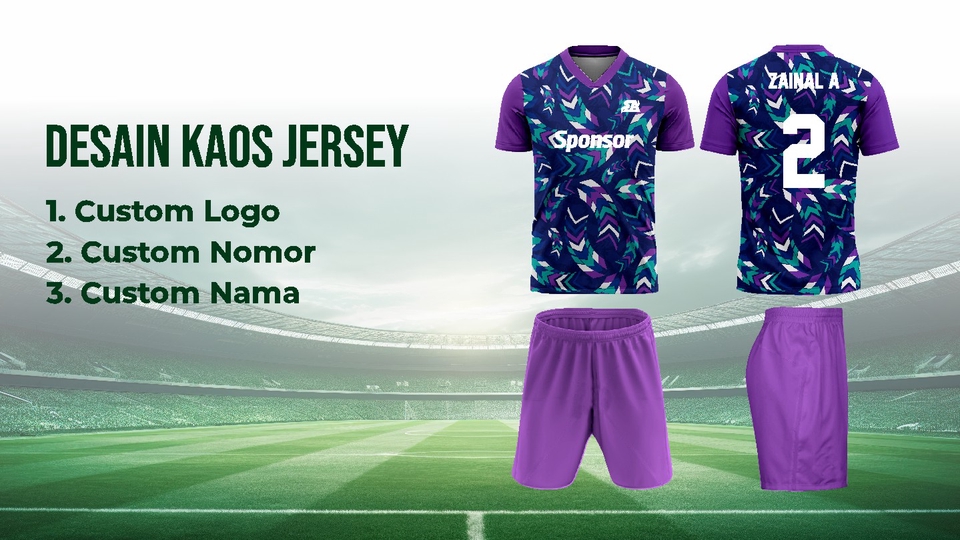 Desain Kaos & Motif - Desain Kaos Jersey Template Siap Edit (CDR) - 13