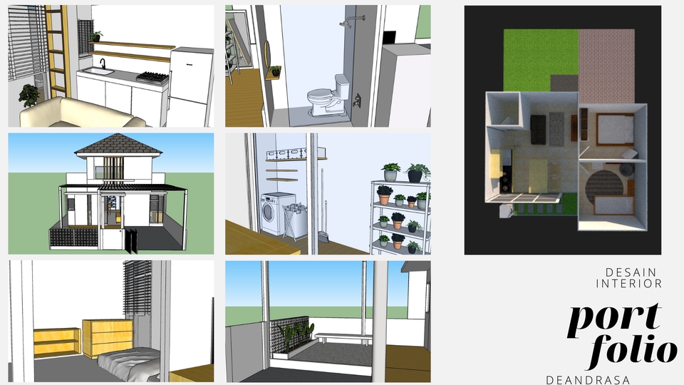 Desain Furniture - DESAIN INTERIOR 3D SKETCHUP - 1