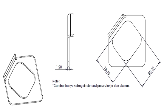 CAD Drawing - Gambar Teknik Spare Part Mesin, Gratis Revisi Sampe OK - 4