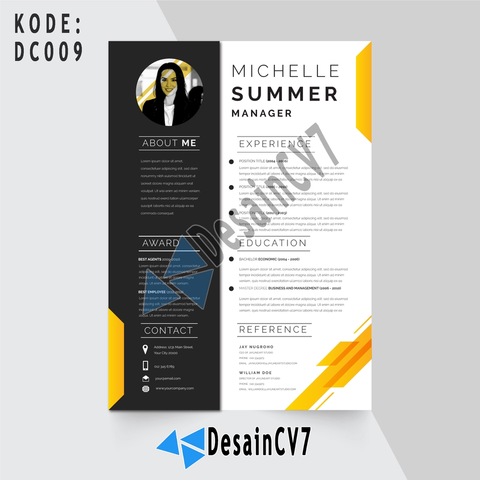 Portfolio & Resume - Desain Curriculum Vitae (CV) Proses 1 Hari - 4