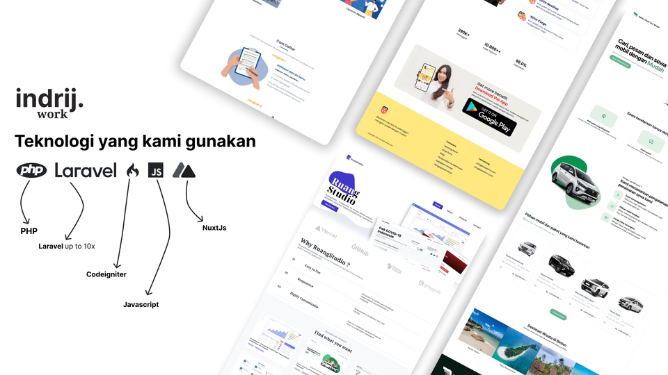 Jasa Pembuatan Website Profesional dan Modern, Teknologi Laravel PHP Javascript