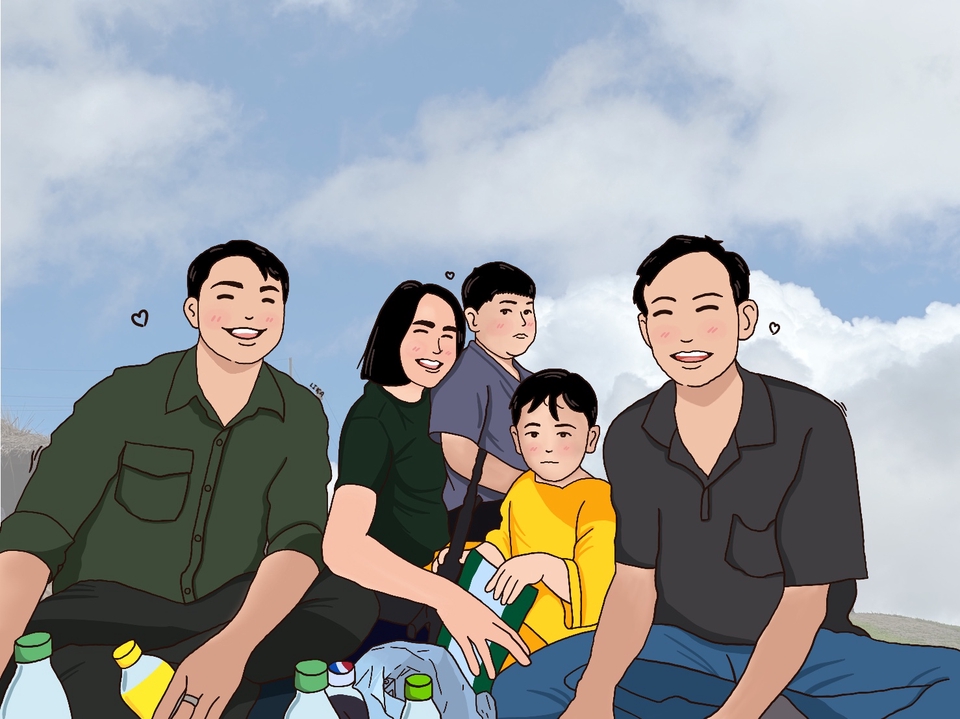 วาดภาพการ์ตูน - รับวาดภาพ มินิมอล/ลายเส้น - 11