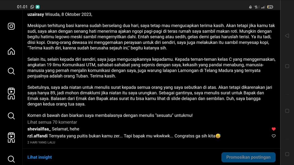 Caption Sosial Media - Caption panjang storytelling di Instagram - 3