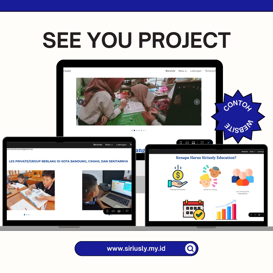 Jasa pembuatan website profesional dan website custom untuk perusahaan di Bandung, Cimahi dan sekitarnya,  dengan harga website terjangkau.