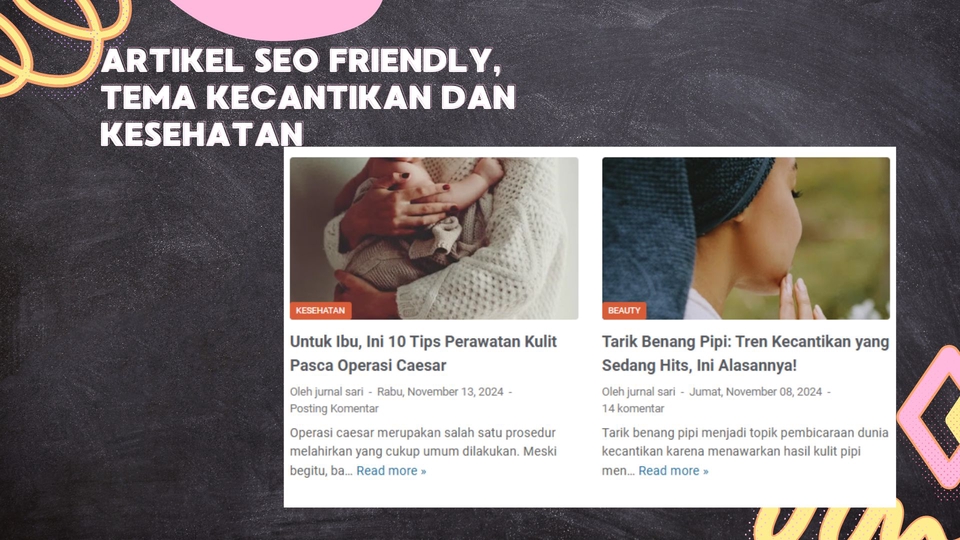 Jasa Blogger Perempuan: Artikel SEO Friendly tentang Kecantikan dan Kesehatan, Tips Perawatan Kulit Pasca Operasi Caesar dan Tren Kecantikan Tarik Benang Pipi