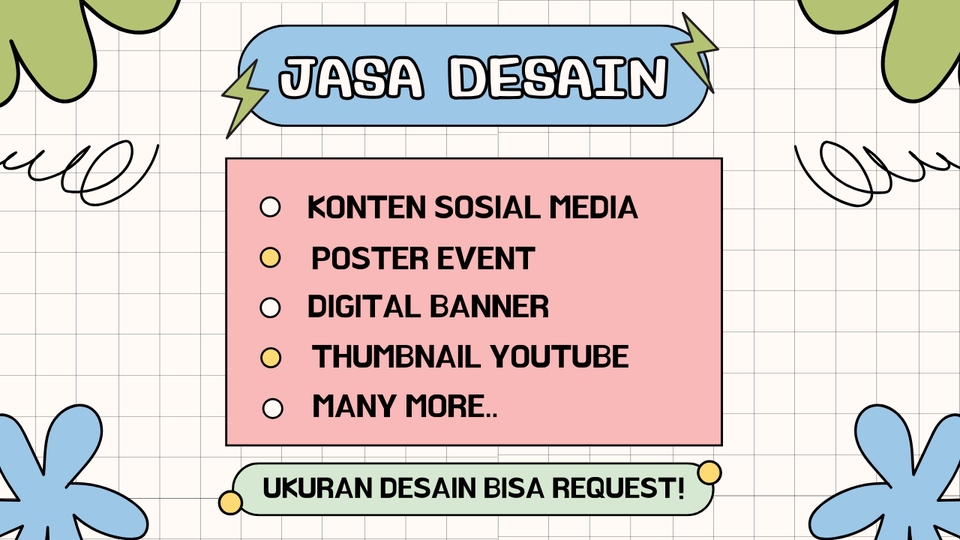Jasa Desain Banner Instagram, Facebook, Website, dan Promosi, Ukuran Bisa Request