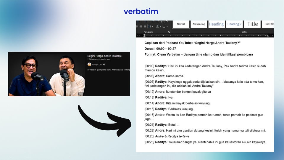 Transkripsi - Transkrip Audio ke Teks Bahasa Indonesia & Inggris - 3