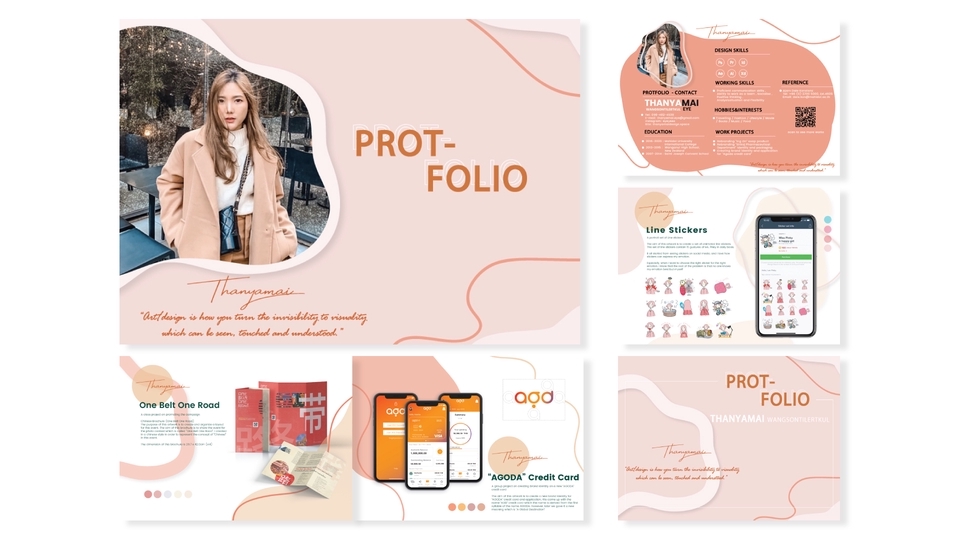 รับทำพอร์ตโฟลิโอ ออกแบบโปรไฟล์ บริษัท  รับทำ resume