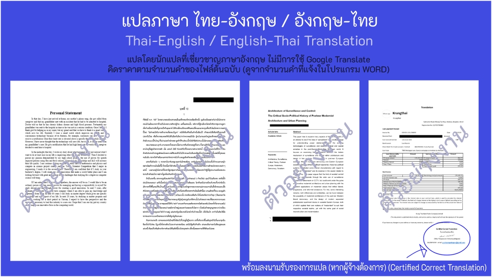 ? แปลภาษา En-Th/Th-En คิดราคาตามจำนวนคำ ?