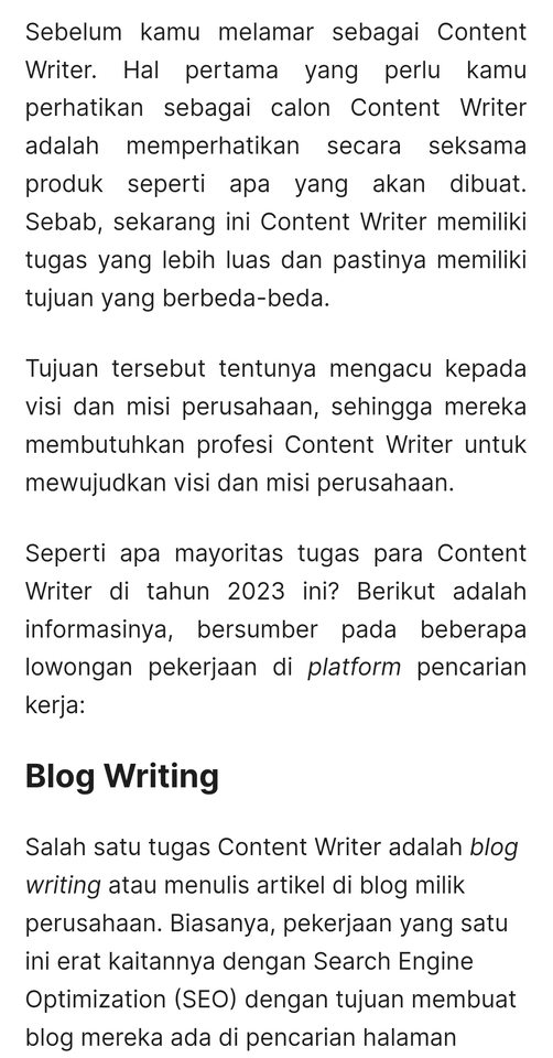 Penulisan Konten - MENULIS ARTIKEL DALAM BERBAGAI TEMA - 13