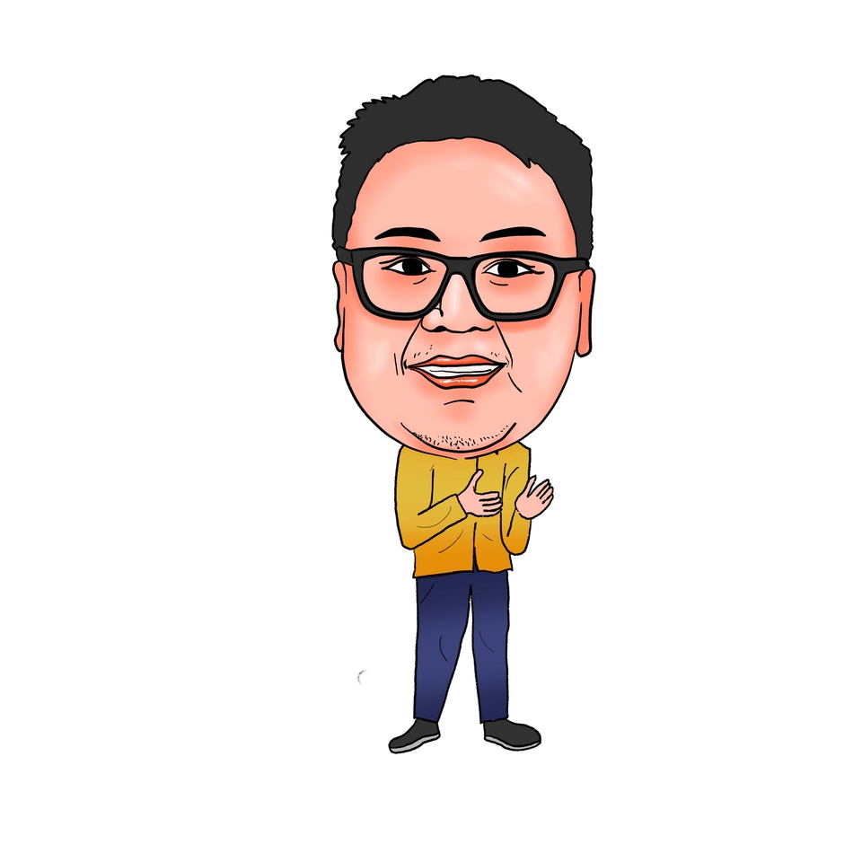 Jasa pembuatan karikatur, gambar karikatur kartun, wajah lucu, vektor, freelance, desain, harga