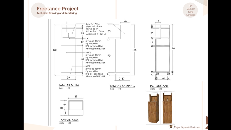 CAD Drawing - Drafting Gambar Kerja 2D - 4