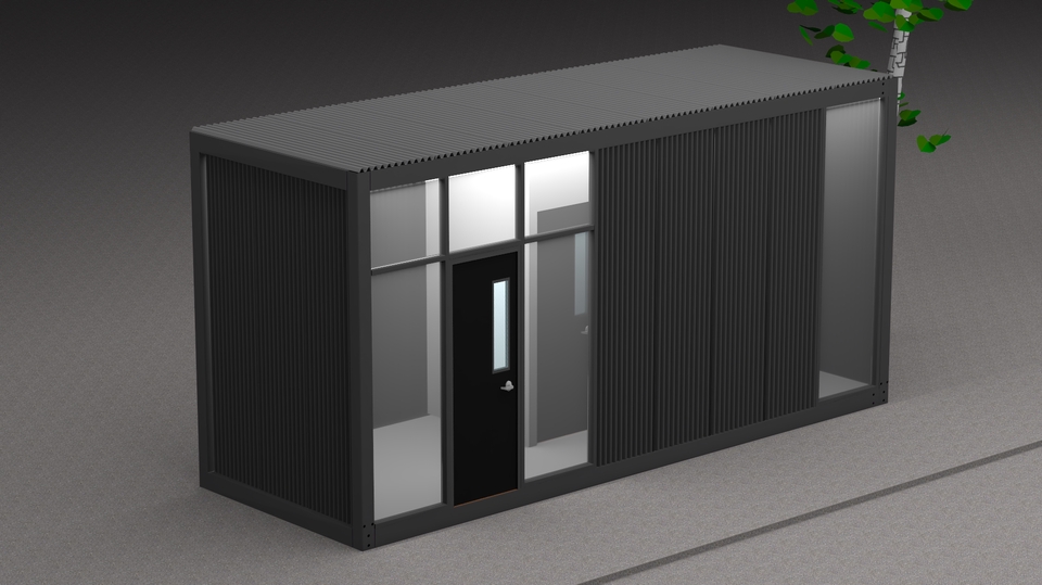 3D & Perspektif - Desain container,booth container,booth franchise, rangka container custom. - 26