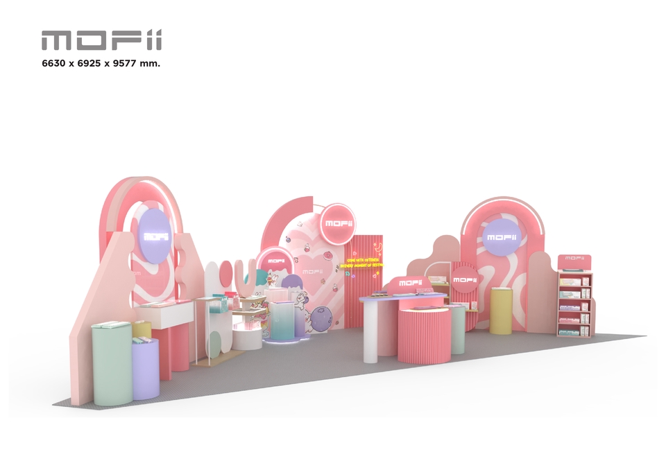 ทำโมเดล 3D - ออกแบบแท่นวางสินค้า 3D Presentation บูทแสดงสินค้าพร้อมถอดแบบสำหรับผลิตงาน - 6