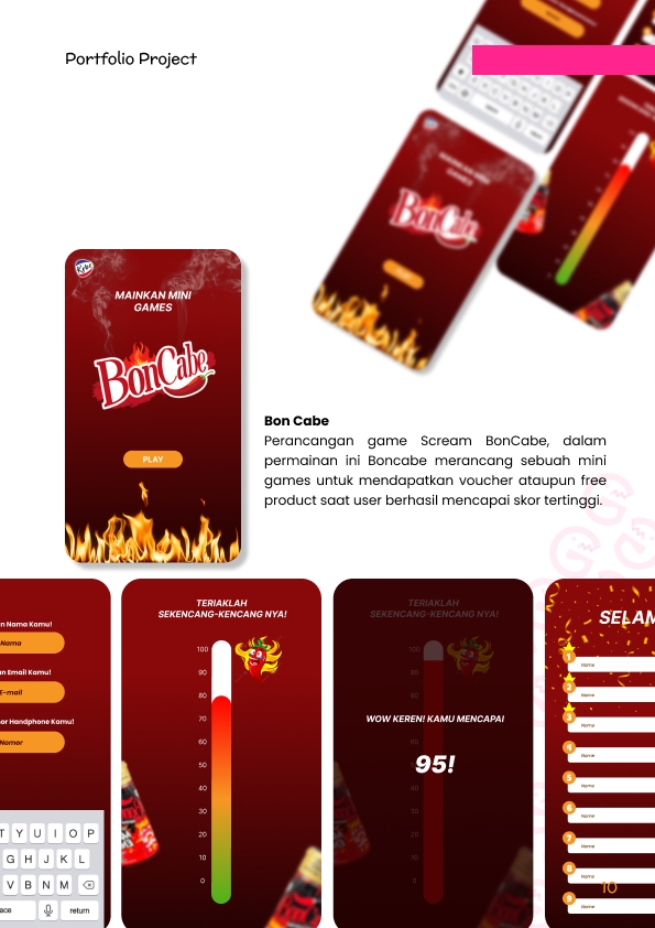 Jasa pembuatan game mobile BonCabe dengan tampilan menarik dan gameplay yang seru.