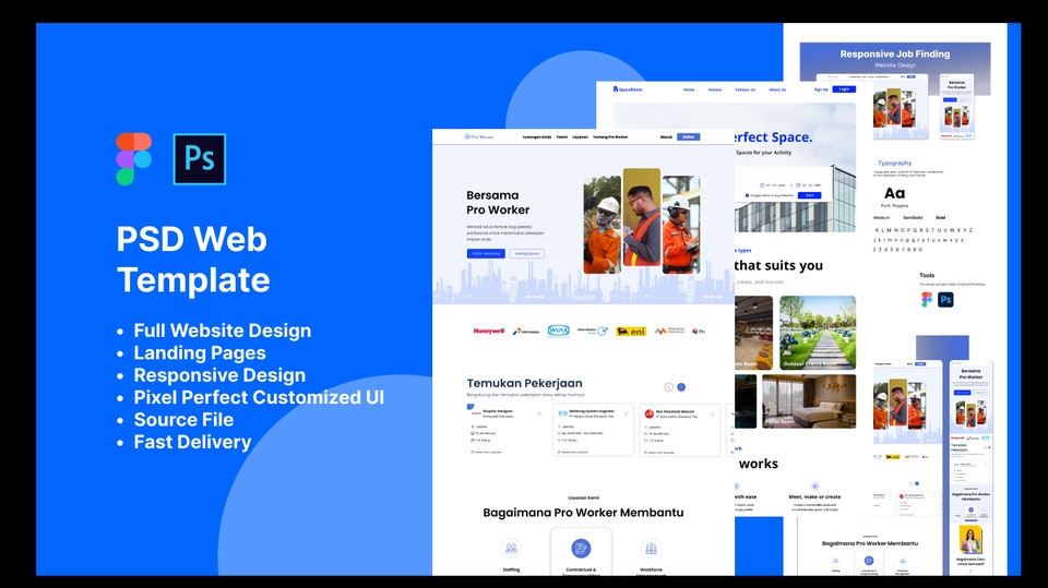 UI & UX Design - Saya akan mendesain template web PSD, mockup web, atau UI situs web figma - 1