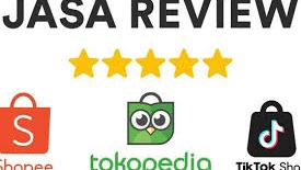 Jasa review marketplace populer seperti Shopee, Tokopedia dan TikTok Shop dengan rating bintang lima