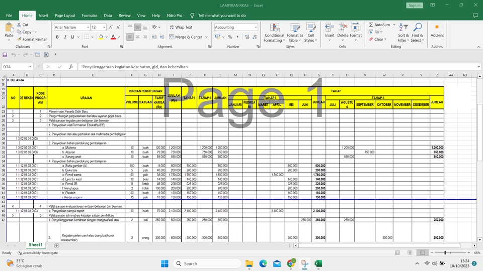 entri data di microsoft excel