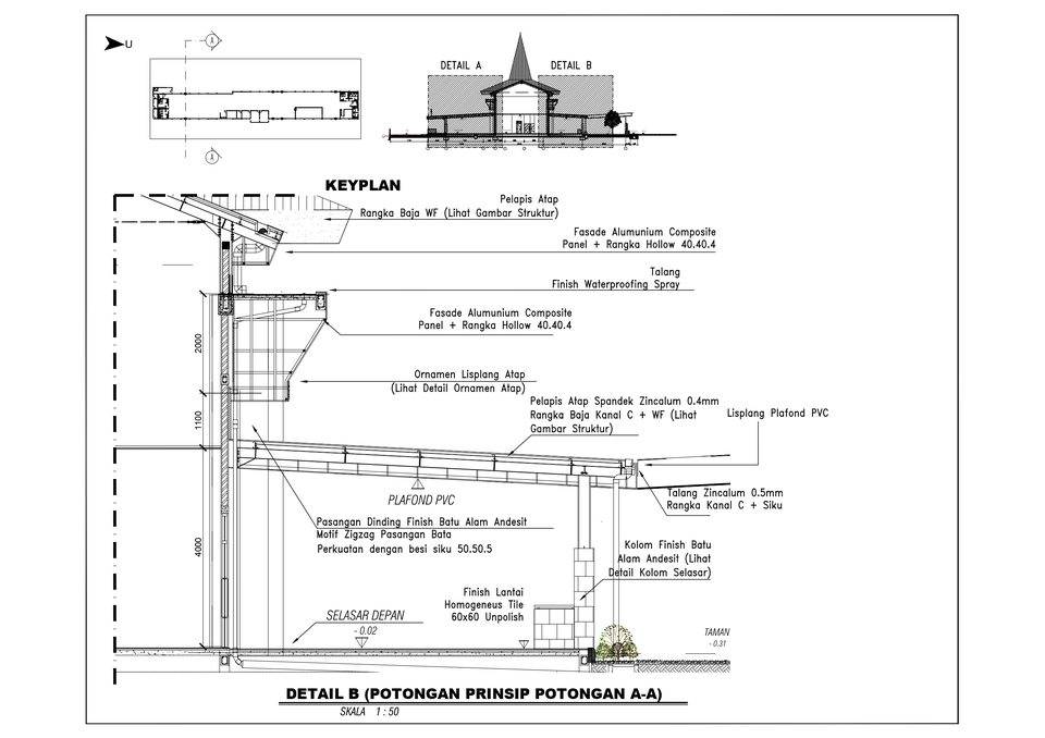 CAD Drawing - Gambar Kerja CAD (Bangunan Tinggi, Rumah Tinggal, Terminal, Rumah Sakit, Gudang, dsb)  - 10