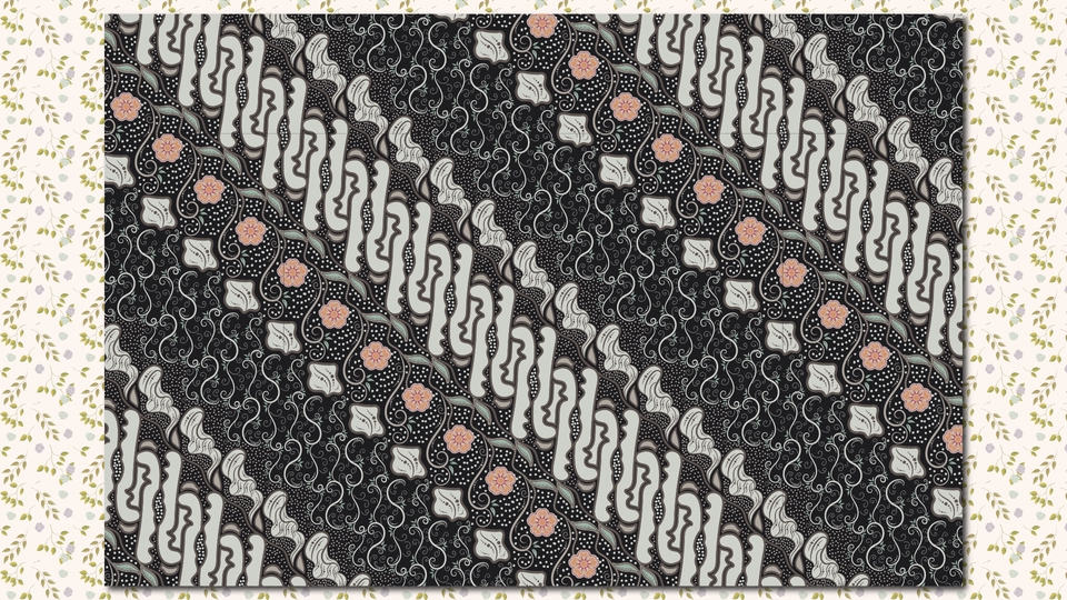 Desain motif batik modern untuk kaos dan baju