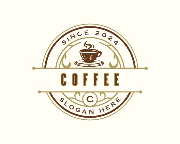รับออกแบบโลโก้ร้านกาแฟ สไตล์หรูหรา พร้อมคำอธิบาย slogan ออกแบบโลโก้ minimal