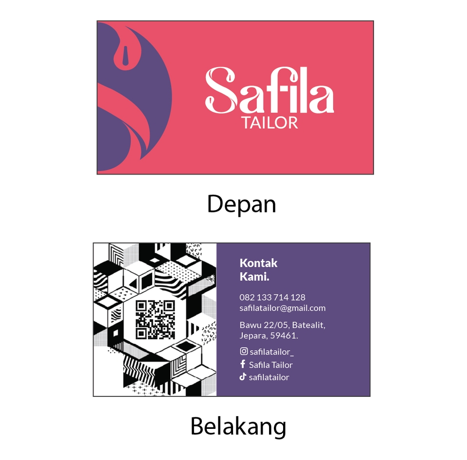 Digital Printing - Desain Kartu Nama/Hang Tag/ID Card - 4