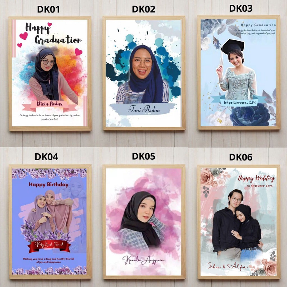 Gambar Potret - Design Foto Kado Unik Wisuda,Wedding, dan Lainnya - 4