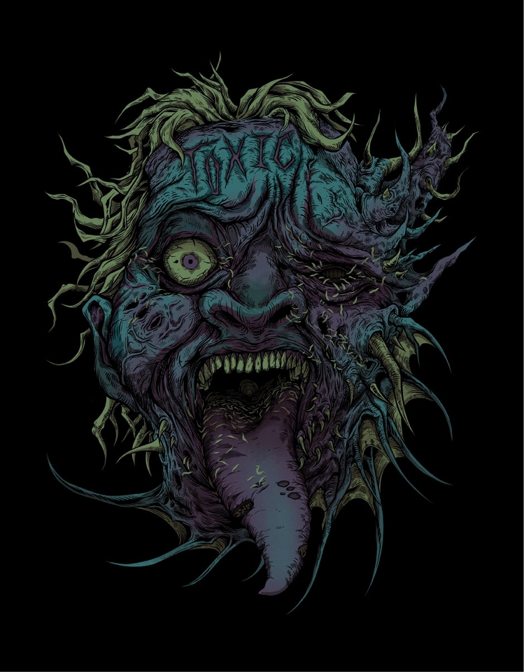 รับวาดรูปภาพประกอบสไตล์มอนสเตอร์ ดิจิตอลเพ้นท์