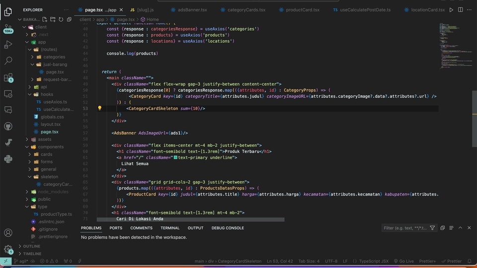 React Bug Fixing Menghilangkan bug pada React Website